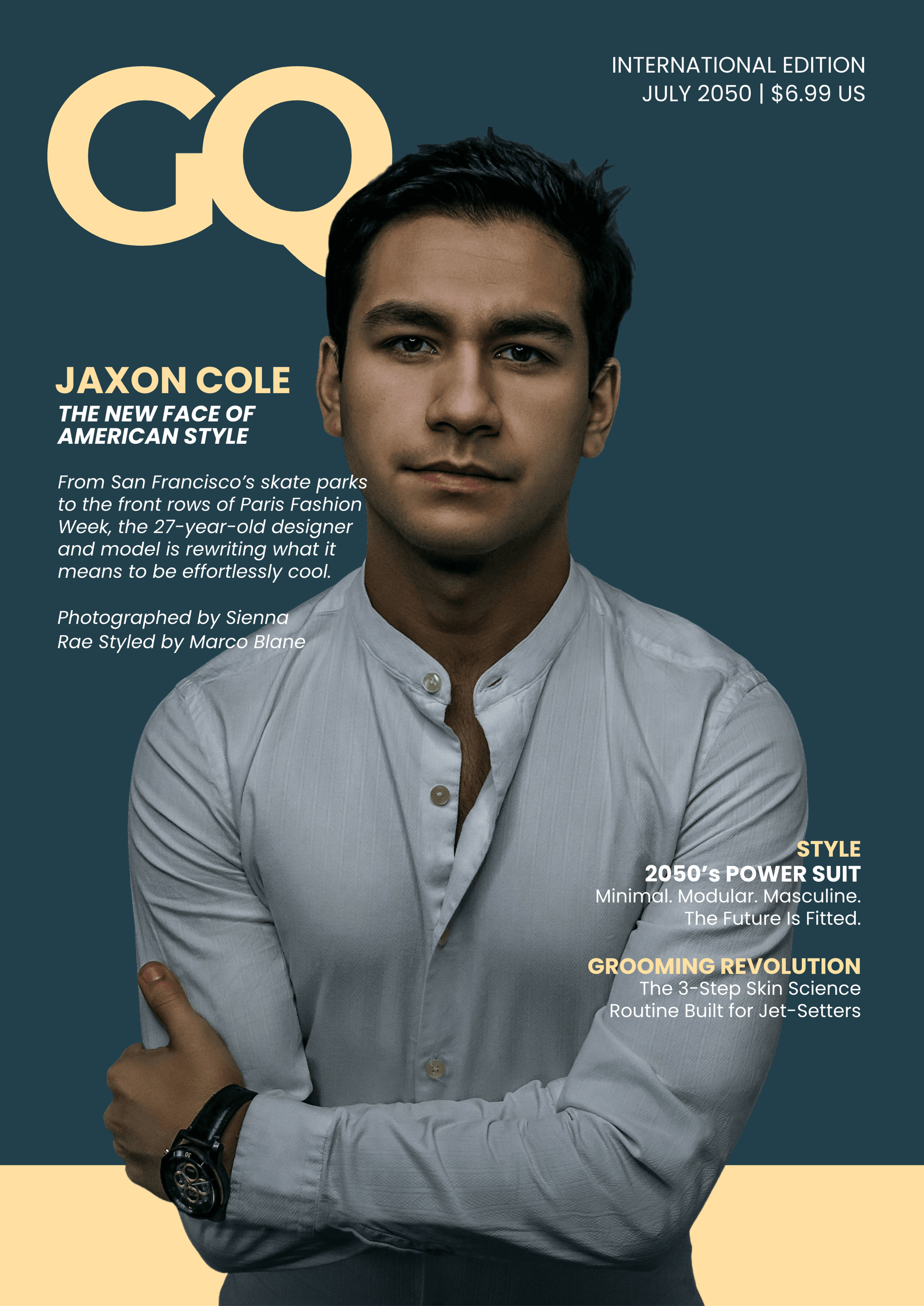 International GQ magazine cover template